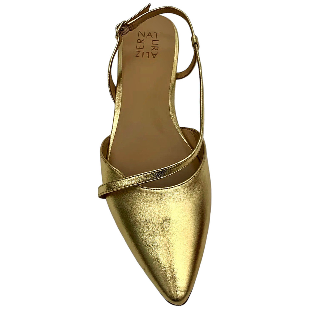 Naturalizer Women Hawaii Pointed Toe Slingback Flats Gold - Wide - Picture 2 of 3